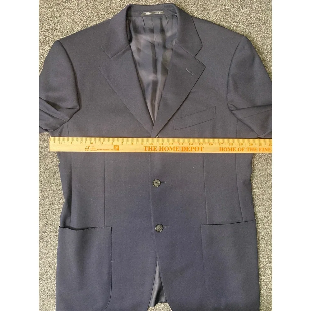 Ermenegildo Zegna Traveller 3-Button Blazer Navy Mens 41S‎ Wool Blend Sport Coat